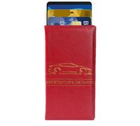 Porte-documents de voiture - Pochette en polyuréthane pour carte grise de voiture | Étui de rangement pour permis de conduire, cartes, documents, Rouge, Refer to description, Unisexe