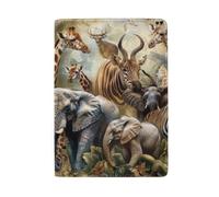 Porte-documents de voyage coloré, Animaux africains vintage