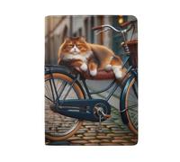 Porte-documents de voyage pour femme - Organisateur de passeport, Fat Cat sur vélo