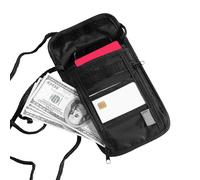Porte-Documents De Voyage pour Le Cou - Pochette Porte-Cou pour Passeport,Porte-Monnaie Smartphone pour Voiture Pique-Nique Extérieur Anti-vol Cartes Bancaires