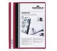 Porte-documents DURAPLUS Rouge Transparent A4 25 Pièces