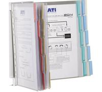 Durable Support mural pour panneau transparent Display-System Wall rouge, jaune, vert, bleu 20 x DIN A4 Nombre de pochettes