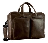 Porte-documents en cuir LEONHARD HEYDEN Porto 39 cm - Marron - Bandoulière - Fermeture zippée