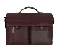 Porte-documents en cuir Piquadro Ronnie 43 cm - Marron - Compartiment pour ordinateur portable