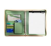 Porte-documents en cuir - Porte-documents juridique avec bloc-notes A4, organiseur professionnel pour CV et documents A4 pour homme et femme
