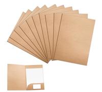 Porte-documents en papier kraft : TOATELU Lot de 10 porte-documents en carton A4, porte-documents avec pochette, porte-documents pour documents réunions