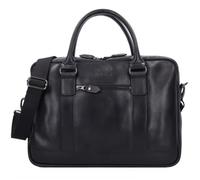 Porte-documents Everett en cuir 38 cm pour ordinateur portable - BUCKLE & SEAM - Noir - Zippée