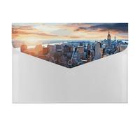 Porte-documents extensible à 6 poches, motif horizon de New York, format A4, organiseur de documents portable pour reçus, factures, fournitures de bureau