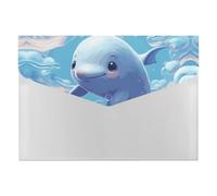 Porte-documents extensible à 6 poches, motif poisson mignon, format A4, organiseur de documents portable pour reçus, factures, fournitures de bureau