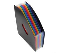 Porte-documents extensible de bureau, 13 poches arc-en-ciel, 12 onglets, pour format A4 (A)