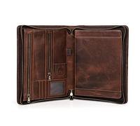 Porte-documents fait à la main en cuir italien pour iPad Pro de 11 pouces, documents de travail, bloc-notes - multifonction - organiseur de documents de conférence en cuir vintage