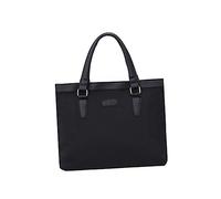 Porte-Documents Homme pour Ordinateur Portable, Cuir de Vachette Noir | Présent Rentrée, Merci Enseignants, Format Bandoulière, Grand Compartiment Zippé, Voyage et Réunion