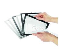 Porte-Documents Magnétique - Format A4 - Par 2 - Argent Métallisé