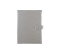 Porte-documents multifonction A4 avec insert pour stylo en cuir pour signer des contrats commerciaux, documents, tableau d'information, dossier, accessoires (gris)