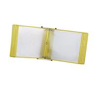 Porte-documents mural A4, métal PVC, 10 pochettes double face, multicolore(Yellow)