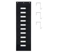 Porte-documents mural - Organiseur de livres en tissu Oxford avec 10 emplacements, sac de rangement solide avec crochet en métal pour salle de conférence, salle de classe, salle d'étude