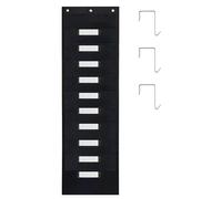 Porte-documents mural - Porte-fichiers, porte-documents sur la porte, organisateur de livres en tissu Oxford avec 10 emplacements | Sac de transport robuste avec crochets métalliques pour salles de co
