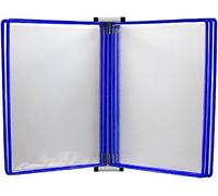 Porte-Documents Mural, présentoir magnétique A4, système de référence Bleu pour la Maison/Le Bureau, Organiseur de dossiers Mural, Solution de Rangement Facile d'accès