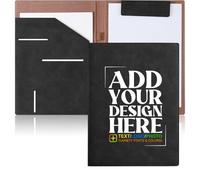 Porte-documents personnalisé - Porte-documents en cuir sur mesure avec logo ou texte personnalisé, idéal pour les CV, les entretiens d'embauche et un usage professionnel