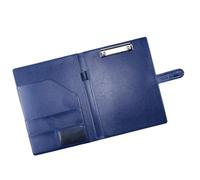 Porte-documents professionnel en cuir pour conférence, porte-papiers, avec plusieurs poches de rangement, porte-cartes, emplacement pour stylo, bloc-notes