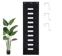 Porte-documents sur la porte - Organisateur de livre, cintre de rangement | Rack en tissu Oxford avec 10 emplacements, conception pliable avec crochets en métal pour lettres, magazines, journaux, four