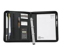 Porte-documents - WEDO - A4 - avec calculatrice de bureau - couleur noire