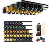 Porte Dosette compatible avec Dolce Gusto, Rangement Capsule compatible avec Nespresso, Adapté à Toutes les Marques de Porte-capsules, Peut Contenir Jusqu'à 40 Capsules de café (lot de 6, autocollant)
