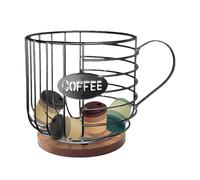 Porte-dosette De Café - Bois De Fer 8,39*6,1 Pouces | Support De Rangement De Table Pour Organisateur De Capsules De Café | Accessoire Multifonctionnel Pour Comptoir De Cuisine Et Usage Quotidien
