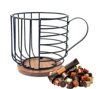 Porte-dosettes à café Panier de rangement creux de style moderne avec base | Panier Porte-Dosettes pour la cuisine, le salon, le bar et le meuble d'angle de la salle à