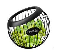 Porte-dosettes de café - 7,87 x 7,28 pouces, panier de rangement en métal, organisateur de comptoir spacieux, récipient en fil solide | Organiseur de capsules de café élégant pour bureau de cuisine