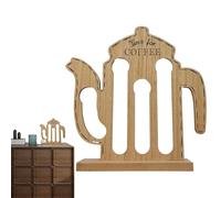 Porte-dosettes de café, rangement pour dosettes de café - Conteneur de pod Organisateur de pod en bois Ornements pour la maison - Rangement peu encombrant Distributeur de dosettes de café Élégant pour