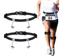 Porte-Dossard pour MarathonTriathlon Ceintures pour Numéro de Participant de Course Cyclisme Porte Dossard,Léger et respirant, fixe,Noir