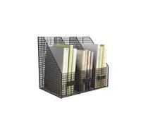 Porte-dossier de fichiers bureau, 3 compartiments verticaux, for, maison, école(Black)