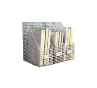 Porte-dossier de fichiers bureau, 3 compartiments verticaux, for, maison, école(White)