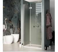Idralite Porte de douche Mod. Flip 80 cm H190 verre transparent Easy-Clean Lame + profil