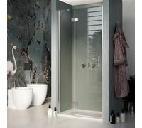 Idralite Porte de douche 75 cm H190 en verre transparent avec modèle Easy-Clean Porte rabattable + profil