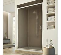 Idralite Paroi de douche porte unique coulissante verre de 97 à 151 cm