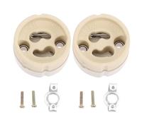 Porte Douille Céramique Gu10 Gz10 Support pour Lampe Plafond | Double Prise 2 Pièces, Gestion de Câble Stable, Blanc, pour Applique Murale et Bars