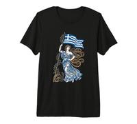 Porte-Drapeau de la liberté de la Grèce - Art Nouveau Grec T-Shirt Haut de Gamme