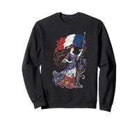 Porte-Drapeau de la liberté France Patrie - Art Nouveau français Sweatshirt