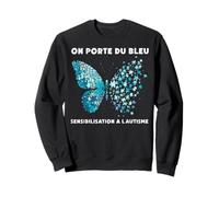 Porte du Bleu pour La Sensibilisation Autisme Autiste Sweatshirt