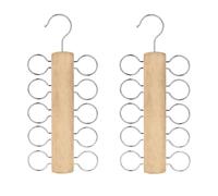 Porte Écharpe, Porte Foulard, 2 Pièces Cintre D'Écharpe, Porte Cravate, Support Écharpe, Cravates Bois Cintre, Support Organisateur de Placard Multifonction pour Foulards,Cravates,Ceintures,Châle