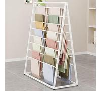 Porte-écharpes double face en soie - Présentoir à poser au sol pour écharpes, châles, ceintures, serviettes et accessoires - Cintre élégant pour la maison et la boutique