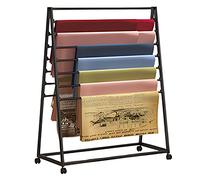 Porte-écharpes double face sur roulettes - Présentoir mobile pour salles d'artisanat, magasins de fleurs et magasins de détail - Idéal pour organiser des accessoires et des marchandises