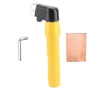 Porte-électrode 400 A, pince à électrode de soudage avec poignée ergonomique, embout en laiton pur pour une conductivité élevée, pince compacte pour tige d’arc de 400 à 500 A (Jaune)