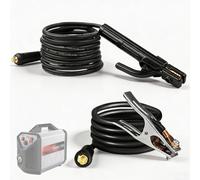 Porte-électrode de Soudure, Support D'électrode de Soudage 16mm², Support Électrode Soudage avec Pince Masse 200A et Câble 2.8+1.2 Mètre, Pince de Soudage pour Chantier Naval,Chantier de Construction