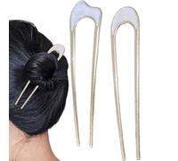 Porte- élégant, bâton de à double griffe, verrou tournant avec finition lisse, outil de barrette de fixation de cheveux minimaliste, coiffe rétro avec style intemporel, ornement de beau