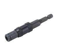 Porte-embout à dégagement rapide résistant aux impacts Tournevis autobloquant à tige hexagonale de 1/4 po en acier au carbone durable pour les mécaniciens professionnels et les (Noire)