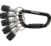 Porte-embout à verrouillage rapide 1/4" Vorteck avec mousqueton, 5 pièces