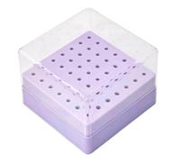 Porte-embout De Meulage Pour À Ongles - Récipient Anti-poussière Avec 49 Trous | Boîte De Rangement Pour Outils De Réparation D'ongles | Organisateur Professionnel Pour Forets, Outils De Ar